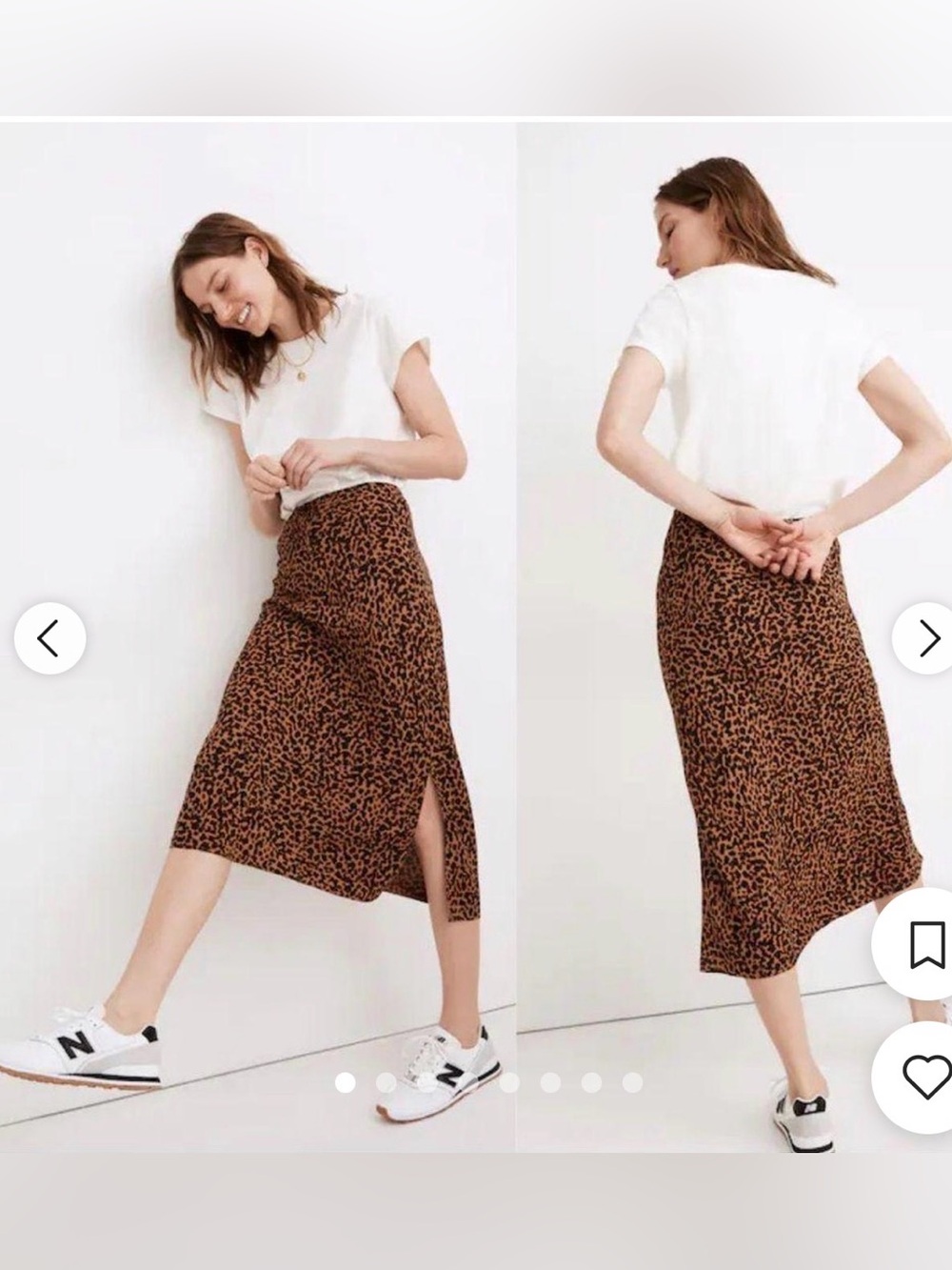 Madewell Leopard Midi Skirt
